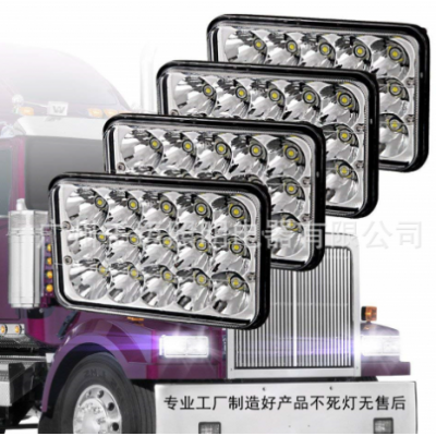 4x6方灯 LED5寸方灯45W高亮车LED方灯远近光前照大灯4x6LED工作灯