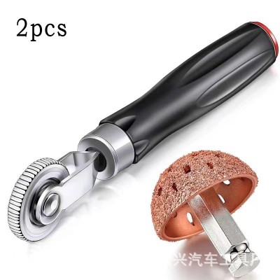 跨境补胎工具套装碗式磨头补胎压轮滚轮各种磨头塑料滚轮修补包